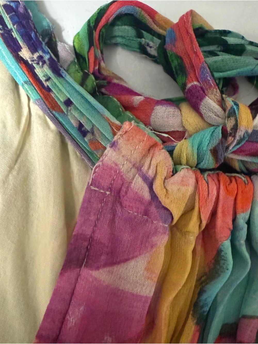 Anthropologie Maeve Floral Halter Maxi Dress Size Medium Resort - Picture 12 of 14